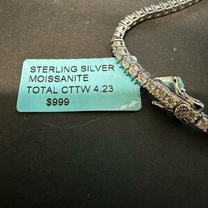 Sterling Silver Moissanite Bracelet